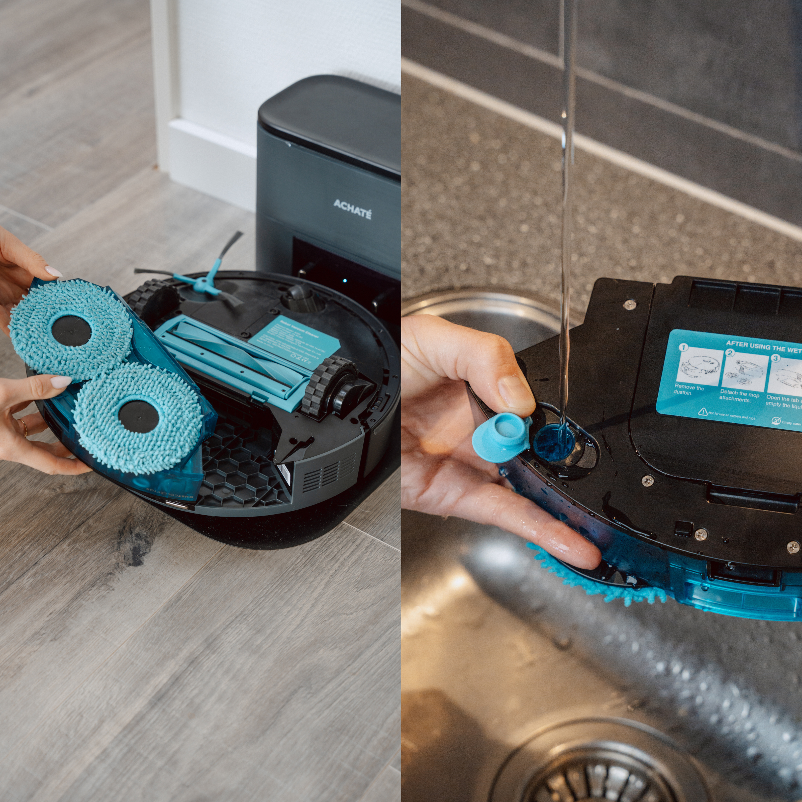 Achaté Robotstofzuiger met dweilfunctie