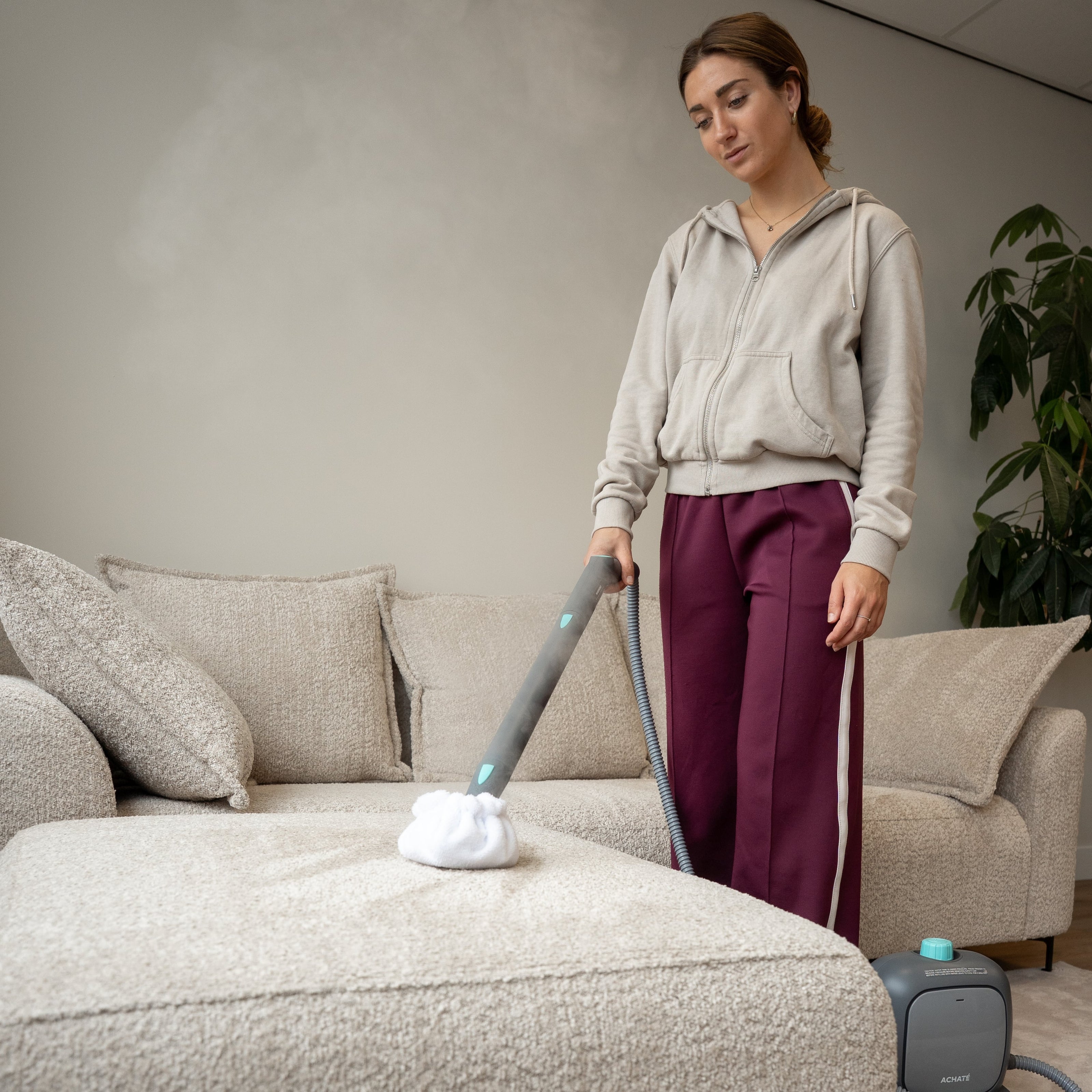 Achaté Dampfreiniger PRO – Dampftücher (Mikrofaserbezug)