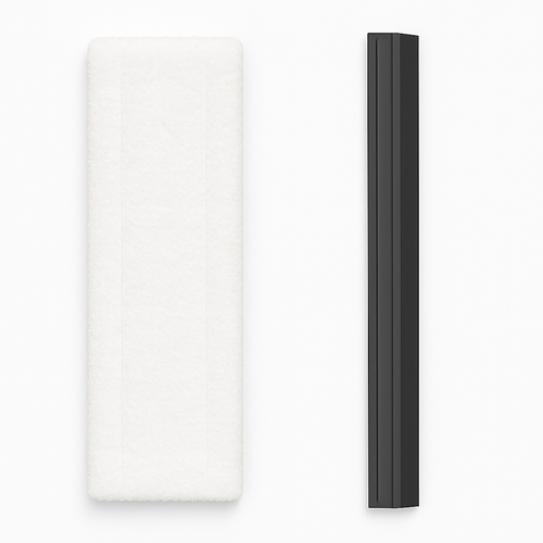 Achaté Electric Window Wiper - Microfiber Cloth &amp; Silicone Lip