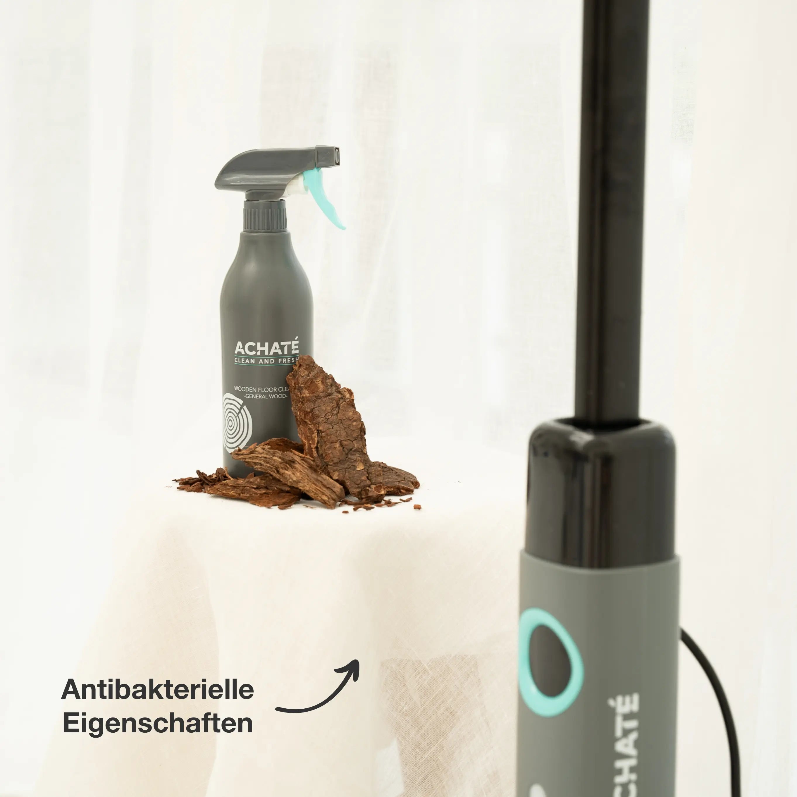 Achaté Clean and Fresh Reiniger für Holzböden, Spray 473 ml