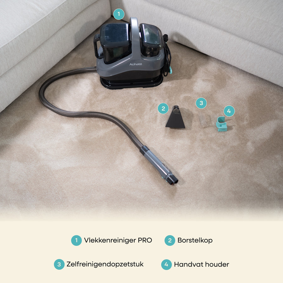 Achaté Vlekkenreiniger PRO met Stoom & Heet Water