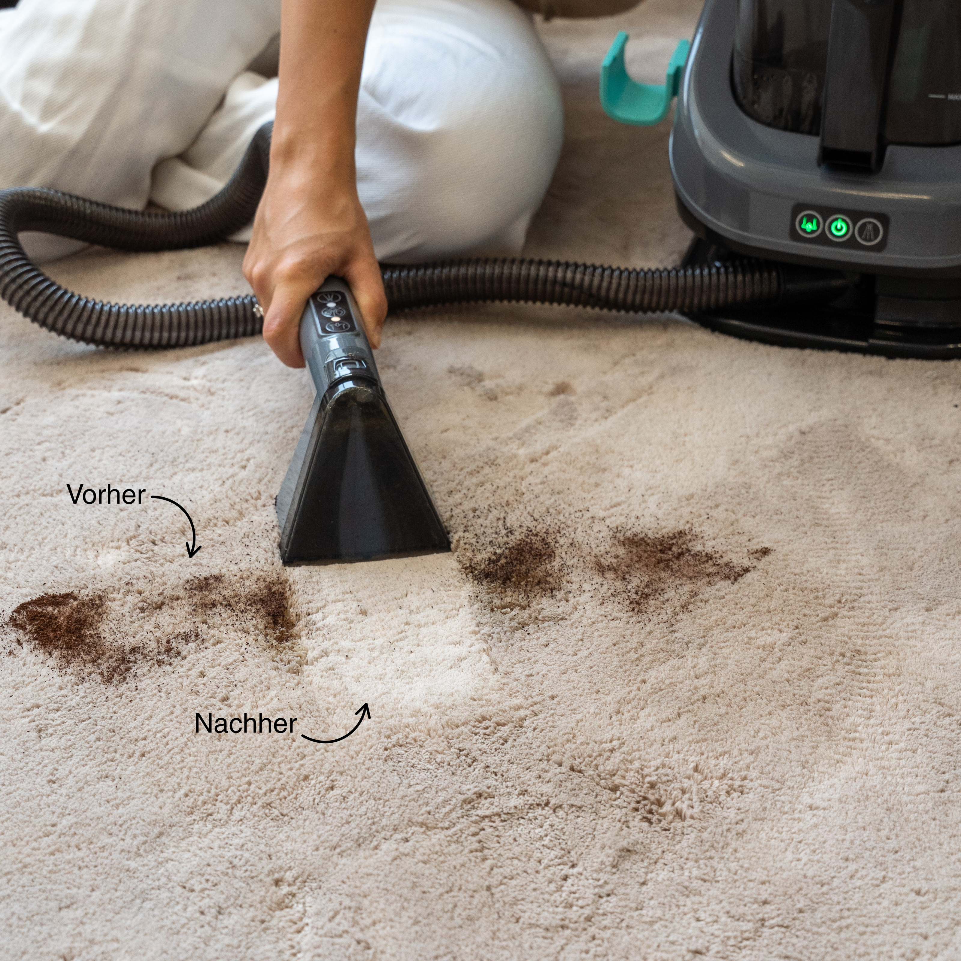 Achaté Waschsauger mit Dampf und heißem Wasser