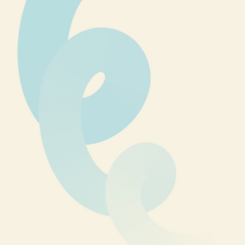 Abstract design of overlapping pale blue spirals on a light beige background, creating a smooth, flowing visual effect.