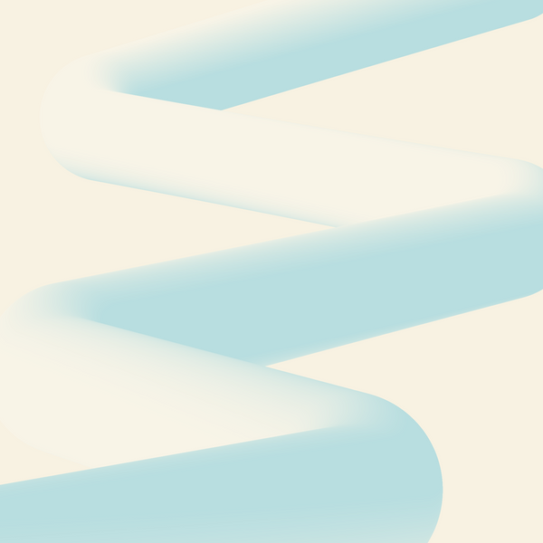 Abstract soft blue and cream wave shapes flowing diagonally across a smooth, light background creating a calm and minimalistic visual effect.