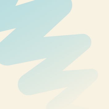 Abstract light blue zigzag shape with a soft gradient on a light beige background, creating a smooth and modern visual effect.